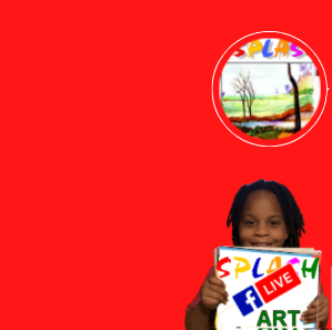 child holding their artwork up