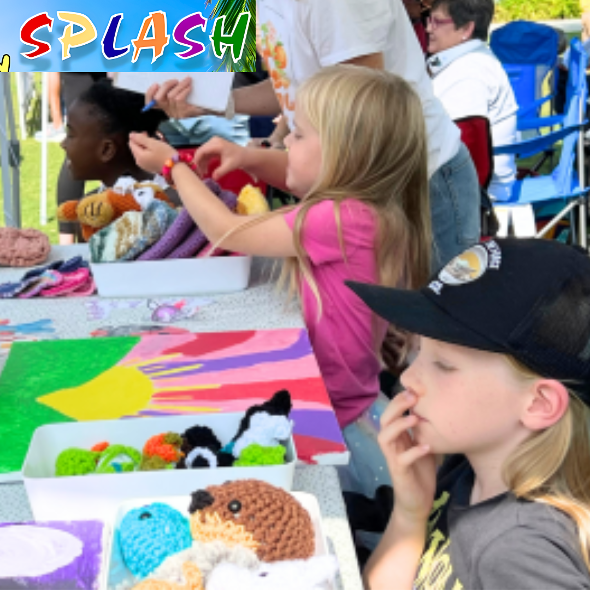 Kids making art at the SPLASH Summer Arts Festival