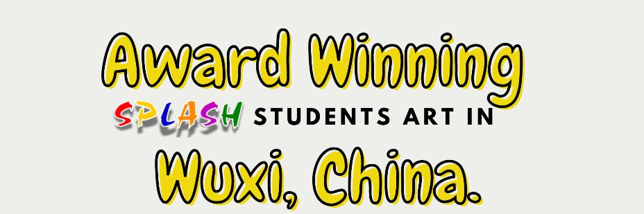 Four preteen artists who won awards at Wuxi China for their artwork.