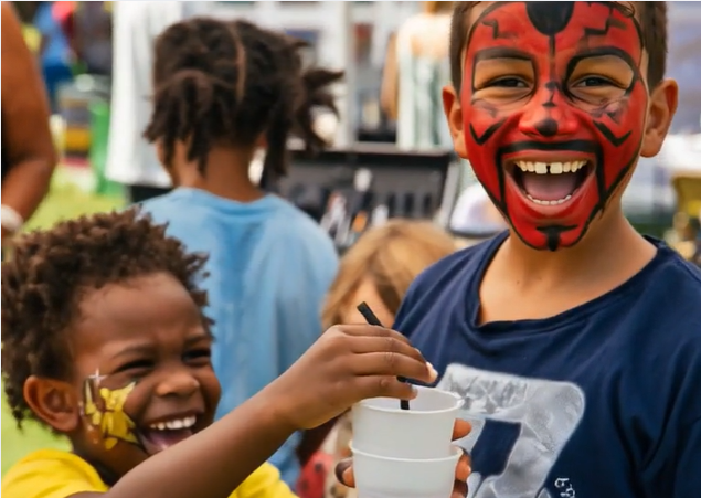 small boys enjoying the SPLASH Summer Youth Arts Festival Chattanooga